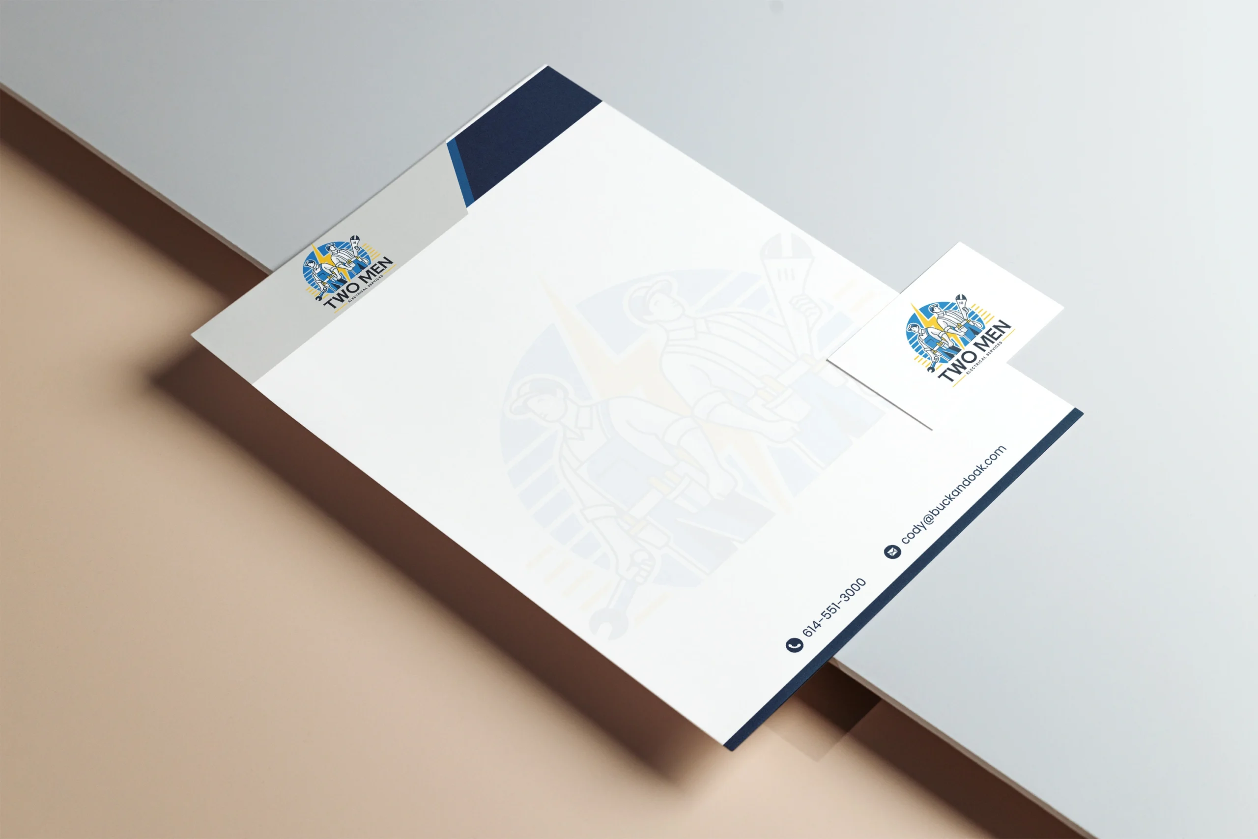 Two Men Business Card 3 Two Men Business Card two men stationery design scaled