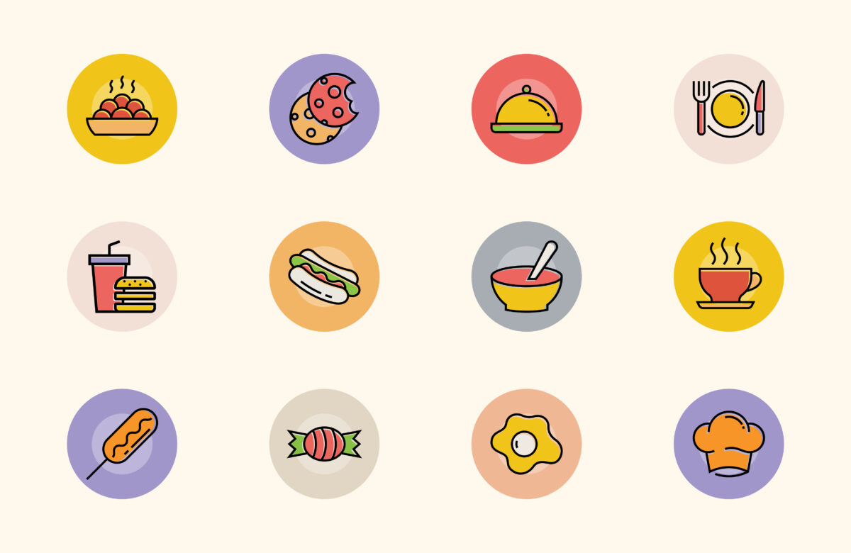 Food App Icon Design 2 Food Category Icon Design