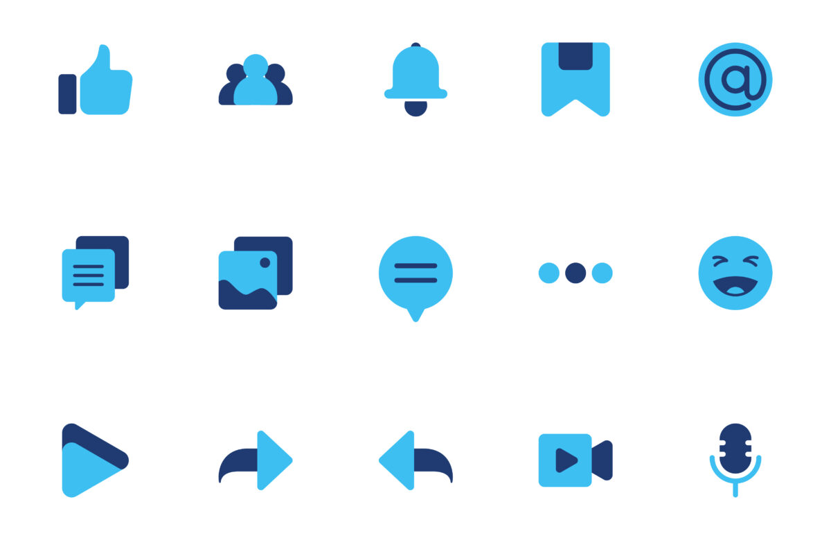 Social Media App Icon Design 4 Social Media App Icon Design 1