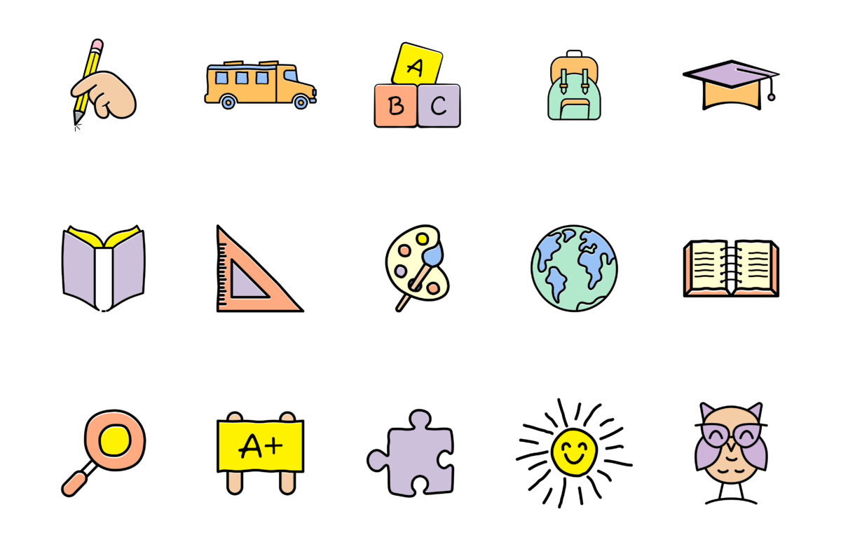 Kids Education App Icon Design 6 Kids Education Icon Design 1